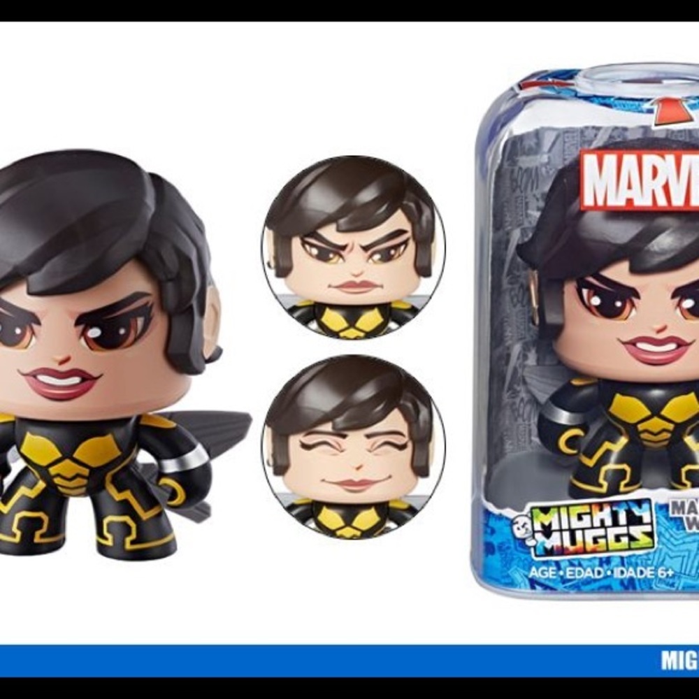 Marvel Mighty Muggs Wasp 16 Spinning Head Action Figure Collectible NWT